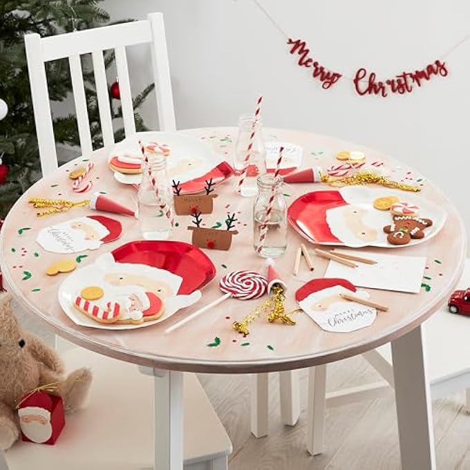 SHAPED MERRY CHRISTMAS PAPER PARTY DECORATIVE NAPKINS, SILLY SANTA, 16 PACK - Image 5
